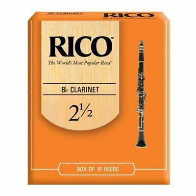 Rico Bb Clarinet Reeds, Strength 2.5, 10-pack