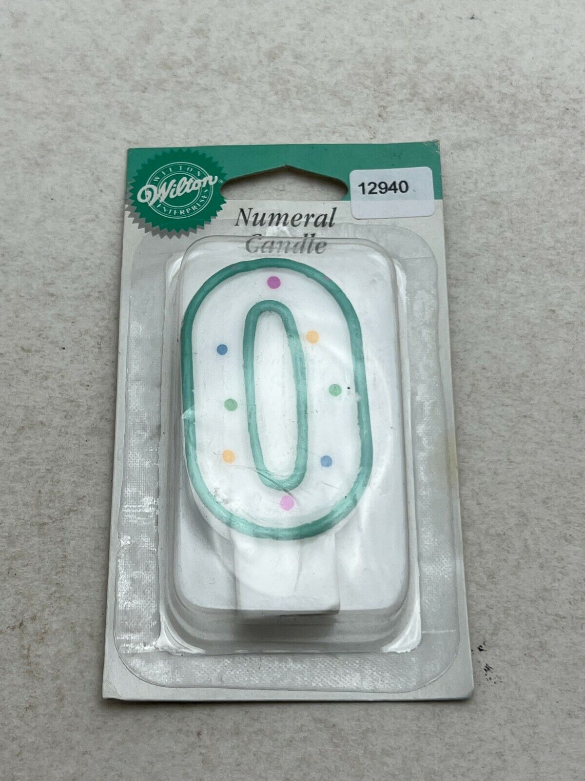 Vintage Wilton Numeral Cake Candle Topper #0 1990 High Quality