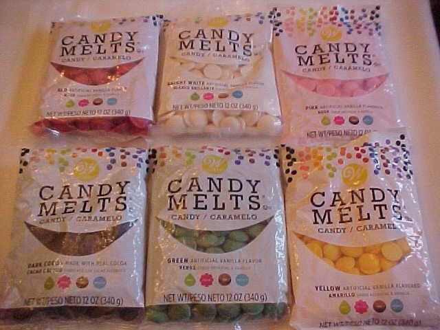 Wilton Candy Melts 12 0z Pink Green Red Yellow White Cocoa 6 Total Packages