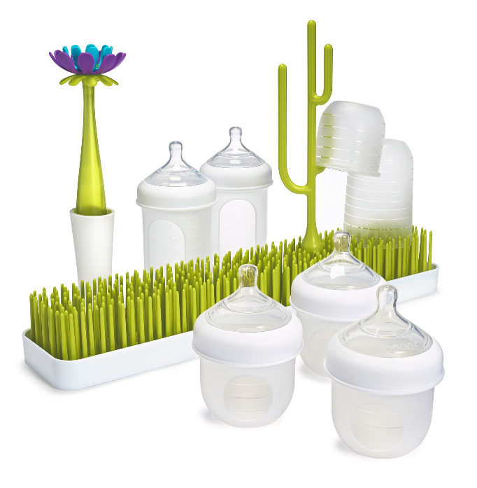 Boon Nursh Feeding Gift Set With Patch Drying Rack, Forb Bottle Brush And Poke