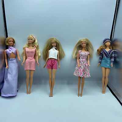 Mattel Barbie Girl Doll Lot Of 5 80s 90 Guc Clothes Twist China Ooak Art Repaint
