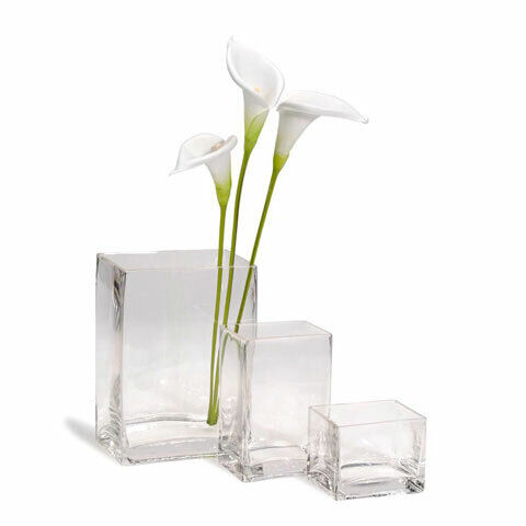 Darice Square Glass Vase Clear 3 X 4 X 3inches