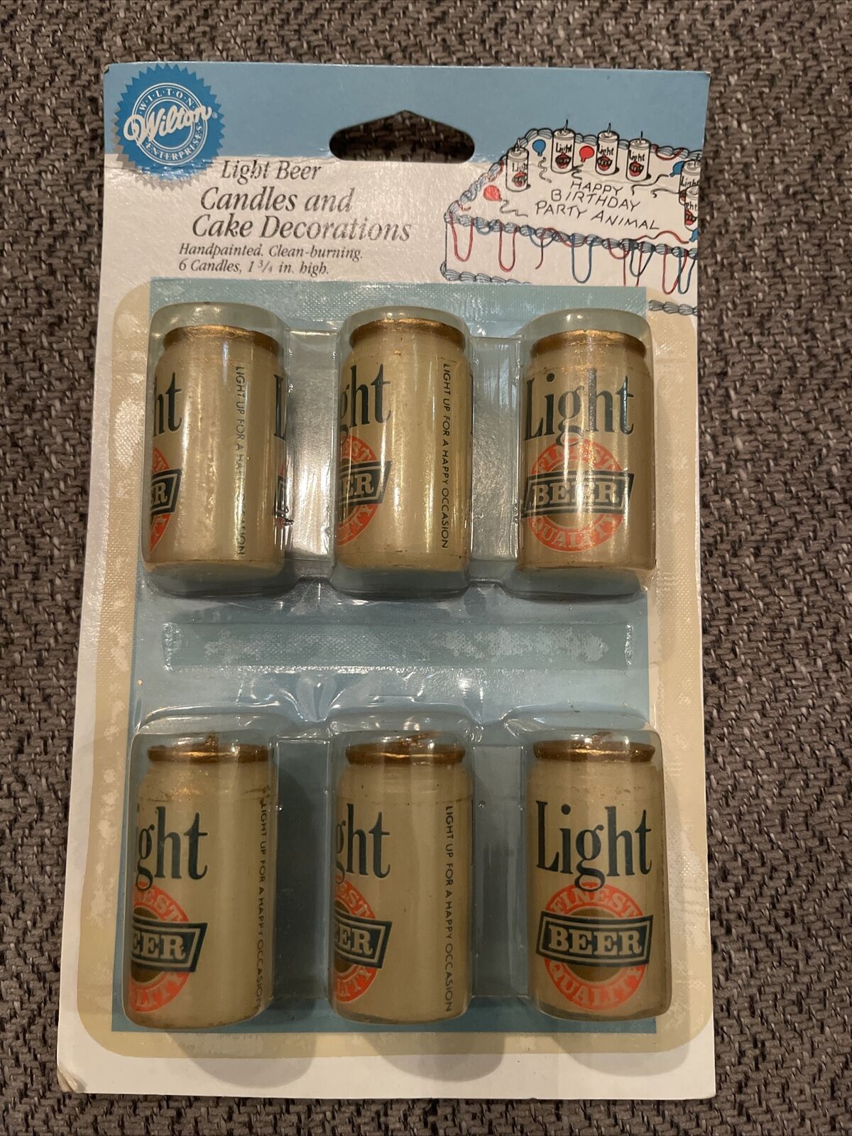 1993 Vintage Wilton Light Beer Candles Cake Topper Decorations New