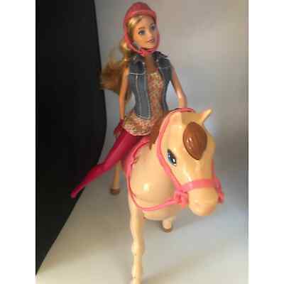 2014 Barbie Saddle N Ride Walking Horse & Doll (tested Working)